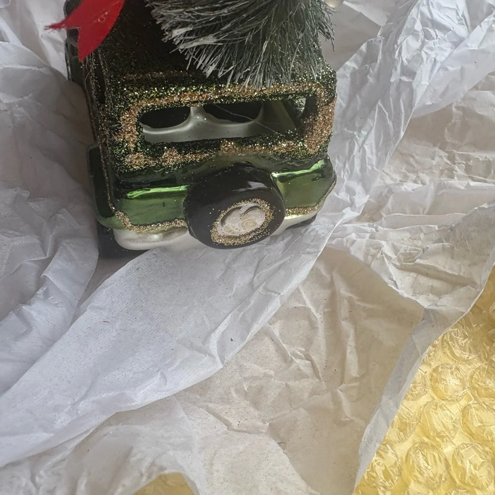 JCPenney Green and Red Holiday Truck Ornament - Picture 5 of 10